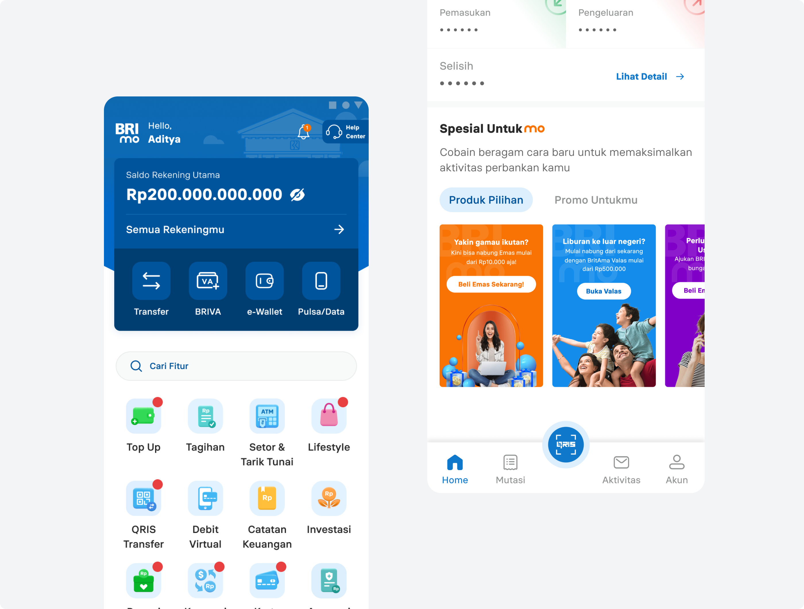 BRImo Homescreen Refresh